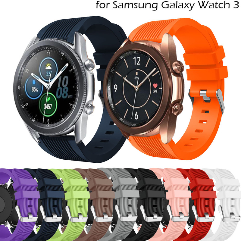 สายนาฬิกาข้อมือซิลิโคนสําหรับ Samsung Galaxy Watch 3 45 มม 41 มม 20