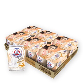 ตราหมี โกลด์ ไวท์มอลต์ นมไขมันต่ำ 140 มล. (24 กระป๋อง)