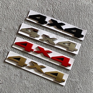 สติกเกอร์โลหะโครเมี่ยม ลายโลโก้สัญลักษณ์ 3D สําหรับติดตกแต่งรถยนต์ Jeep 4X4 Tail Emblem Badge Rear Decal 4X4 Off Road SUV