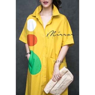 CiRCLE PoP DReSS SHiRT•• เดรสเชิ้ตแพทเทรินเก๋ เท่ห์ เบสิค easywear