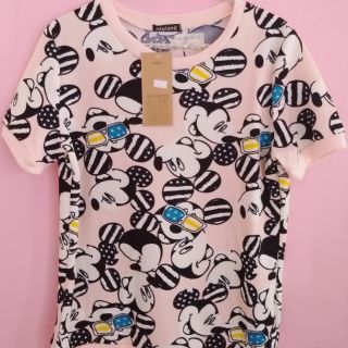 เสื้อพิมพ์ลายในตัว สีชมพู ลายน่ารักม๊าก มาก