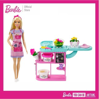 Barbie Florist Doll And Playset ตุ๊กตาบาบี้ กับร้านดอกไม้ พร้อมของเล่นแสนสนุก GTN58