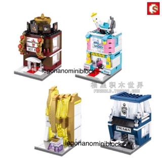 Legonano เลโก้ นาโน lego nano nanoblock ร้านค้า ministreet set4กล่อง