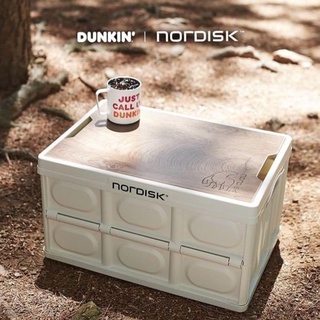 กล่องพับ ท๊อปไม้ กล่องใส่อุปกรณ์แคมป์ปิ้ง Nordisk X Dunkin Donuts Collapsible Storage Case กล่องพับ ลังพับ ลังแคมป์