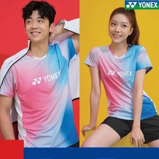 Yonex ใหม่ ชุดเสื้อแขนสั้น แบบแห้งเร็ว เหมาะกับการเล่นกีฬาแบดมินตัน ปิงปอง สําหรับผู้ชาย และผู้หญิง