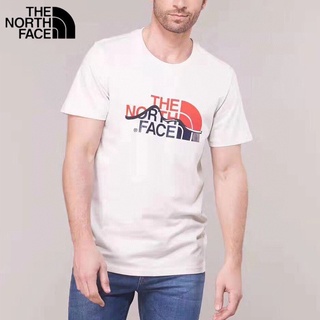 พร้อมส่ง เสื้อยืดแขนสั้น พิมพ์ลายโลโก้ The North Face ทรงหลวม สไตล์สปอร์ต สําหรับผู้ชาย และผู้หญิง