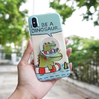 เคสยางนิ่มคลุมรอบ ฟรีHolder ลายจระเข้อยากเป็นไดโนเสาร์(ฟรีตัวติด)