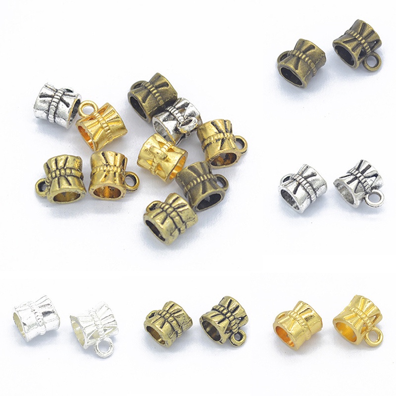 30 ชิ้น/ล็อต Retro สามรูลูกปัด Coupler เครื่องประดับอุปกรณ์เสริมจี้ DIY สร้อยคอสร้อยข้อมือเครื่องหมาย