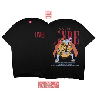 คอลูกเรือเสื้อยืดคอกลมเสื้อยืด JINBE หมวกฟางโจรสลัด ONE PIECE JIMBEI JINBEI LUFFY เสื้อผ้าญี่ปุ่นอะนิเมะมังงะเสื้อยืด DJ