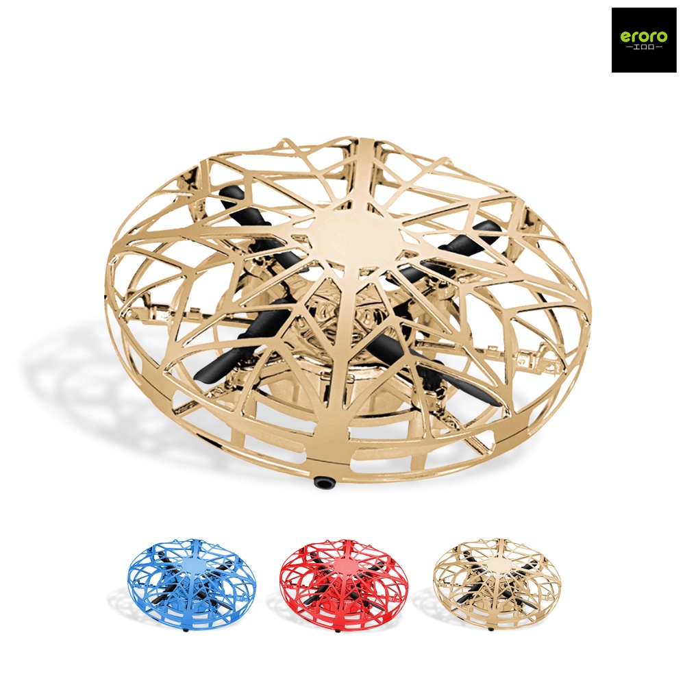 ERORO โดรนบังคับ UFO โดรนขนาดเล็ก ควบคุมอัตโนมัติ Sensor 360 °