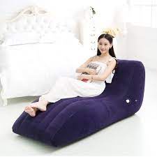 <สินค้าพร้อมส่ง>Flocked Lounge โซฟาเป่าลม โซฟาปรับนอน โซฟานั่งเล่น ดีไซน์สวยรุ่น17-Sep-J1