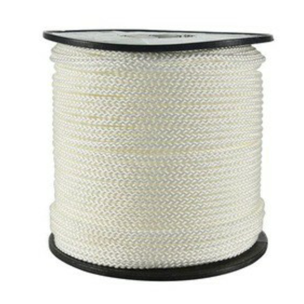 WHITE BRAIDED NYLON ROPE CORD 3mm , 4mm , 5mm , 6mm , 8mm / Tali Nylon
