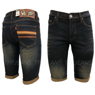 Shorts DenimTIMMONEY กางเกงยีนส์ขาสั้น ยืด สีบลูฟอกสนิม เป้าซิป ทรงสวย Size28-36