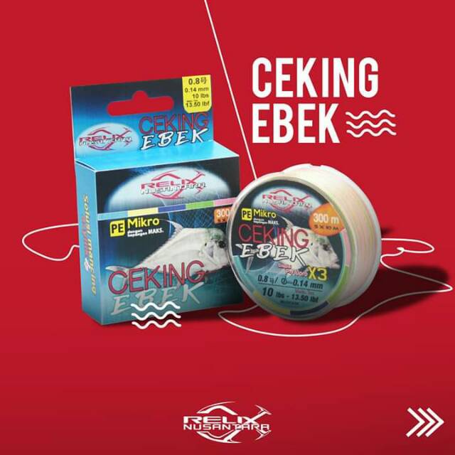 CEKING EBEK สาย PE ขนาด 1.0 1.2 1.5 300 เมตร - สายตกปลา Relix Nusantara