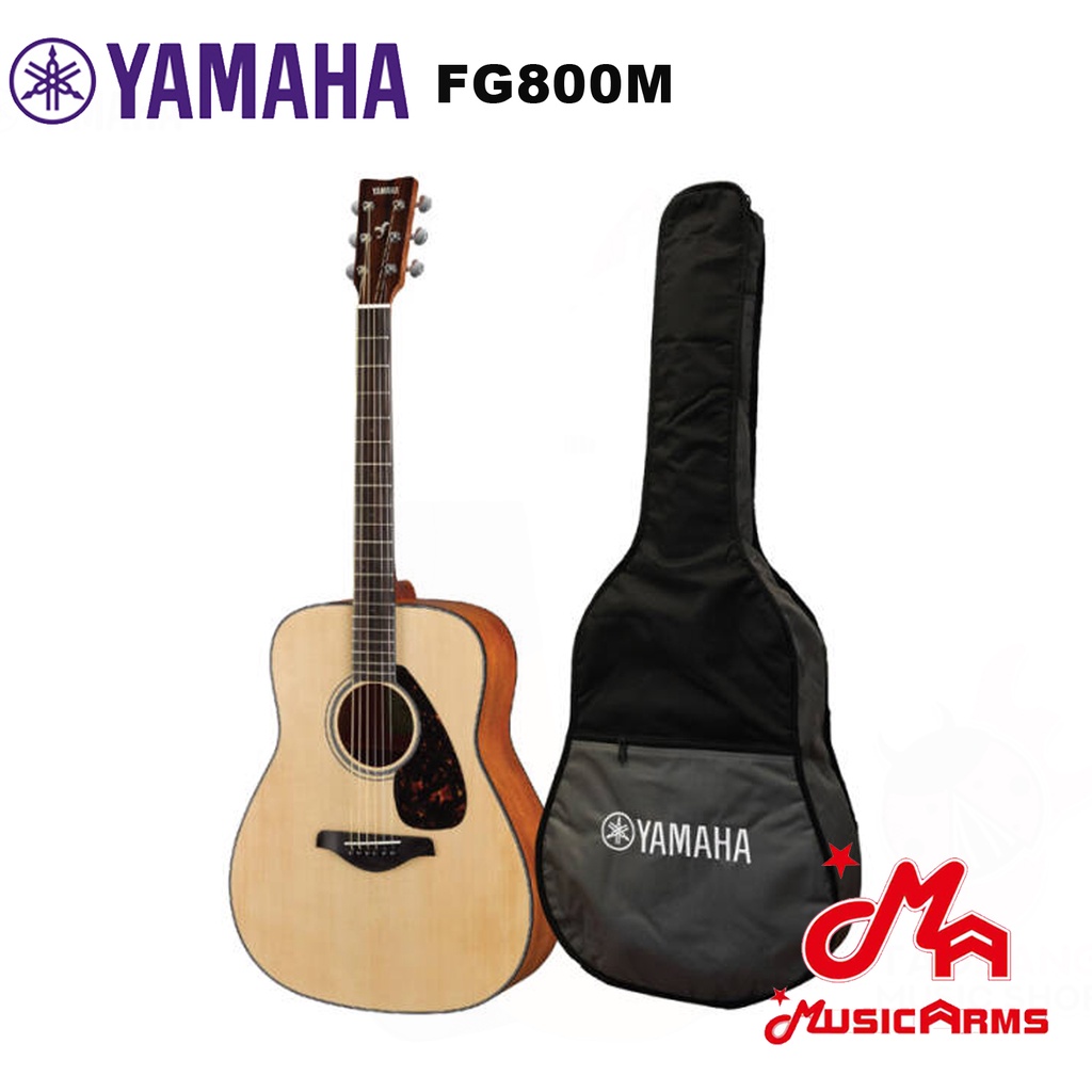 YAMAHA FG800M Acoustic Guitar กีตาร์โปร่งยามาฮ่า รุ่น FS800M + Standard Guitar Bag กระเป๋ากีตาร์รุ่น