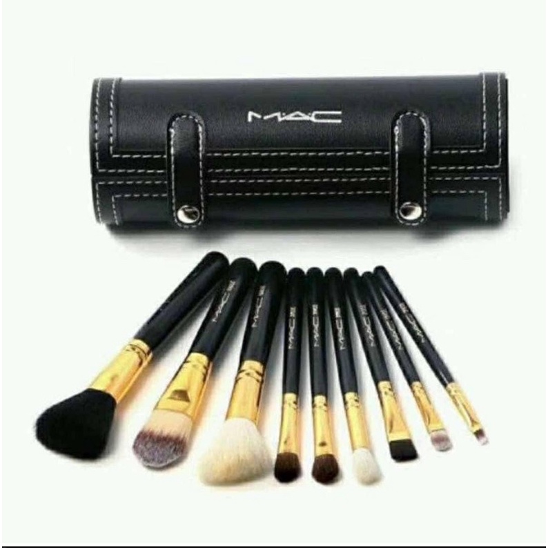 พร้อมส่ง เซตแปรงแต่งหน้า 9ชิ้น มาพร้อมกล่องหนังสวยหรู ปัดแก้ม ปัดคิ้ว แปรงปัดแป้ง