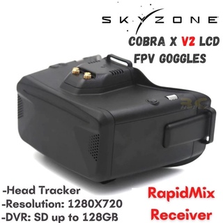 Skyzone Cobra X V2 5.8GHz 48CH 1280X720 ตัวรับสัญญาณ FPV หน้าจอ LCD พร้อมหัวติดตาม DVR CobraX-V2