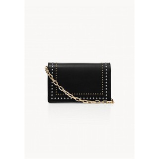 Pomelo Studded Chain Envelope Bag - Black