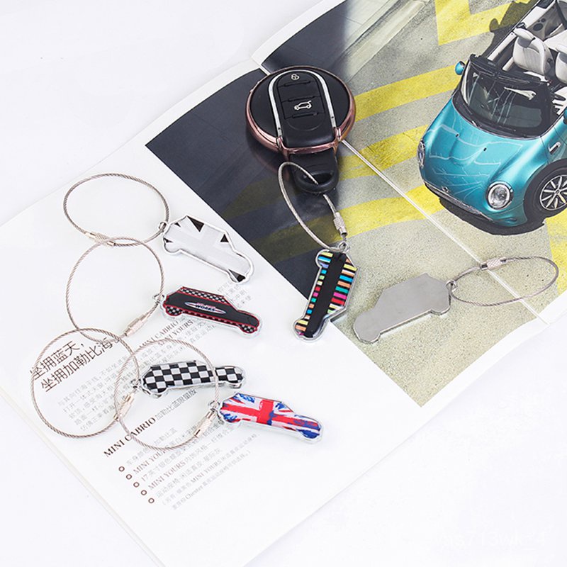 Car Stainless Steel Keychain Key Ring Car Model Pendant For Mini Cooper ...