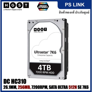 WD HGST 3.5in 26.1MM 4000GB 256MB 7200RPM SATA ULTRA 512N SE 7K6, DC HC310 (0B35950)