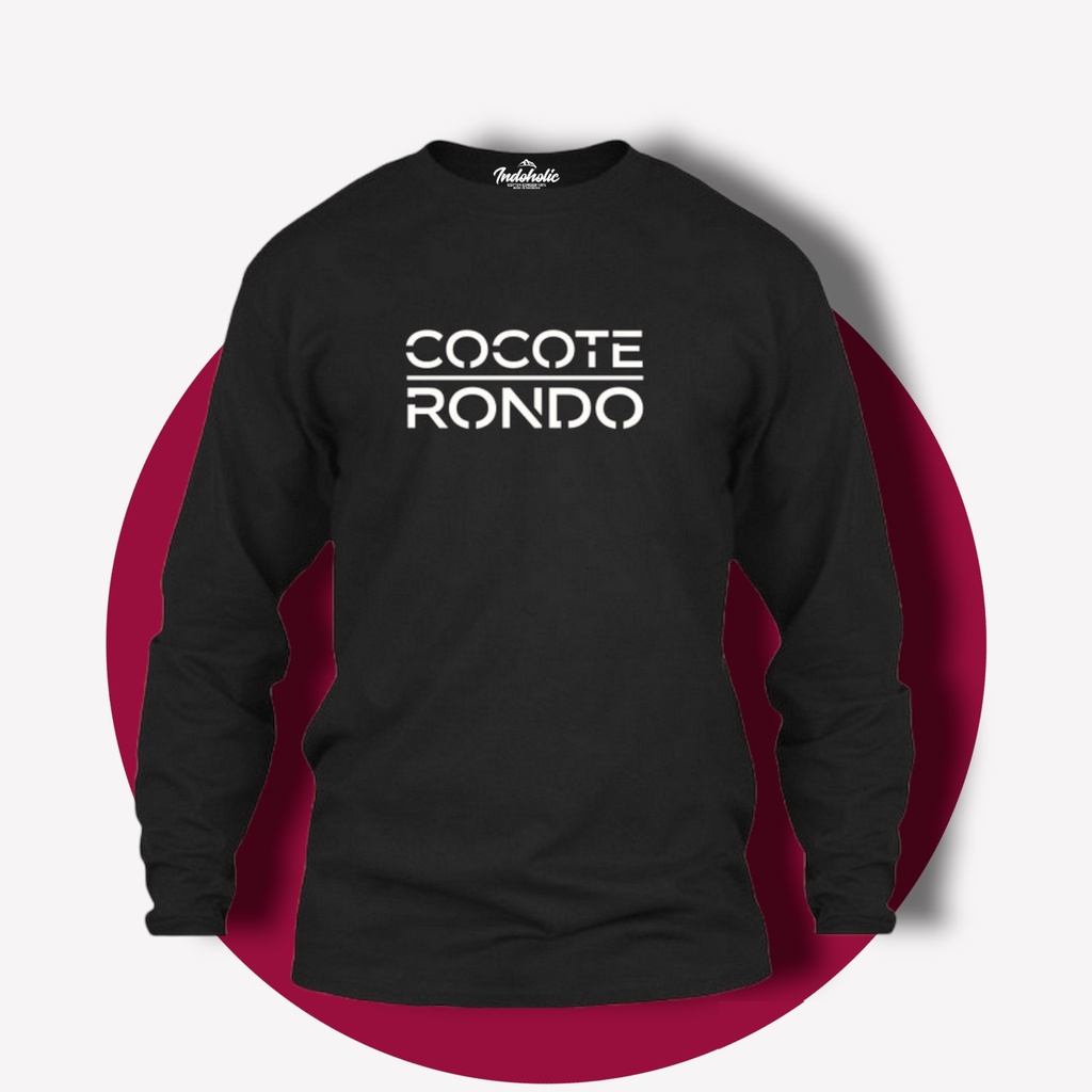 Indoholic Distro เสื้อยืด Tops เสื้อยืดแขนยาวสําหรับผู้ชายและผู้หญิง Combed 100% Cocote Rondo