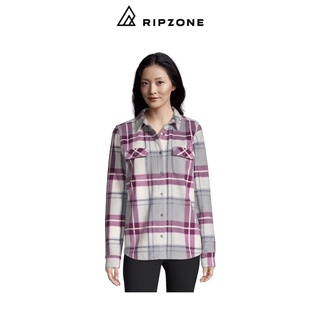 Ripzone Allyssa Plaid Fleece Button Up Top