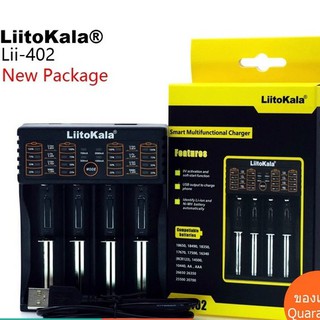 เครื่องชาร์จ LiitoKala Lii-402 เครื่องชาร์จถ่าน Li-Ion 18650 18350 16340 14500 26650 Ni-MH Ni-Cd AA AAA