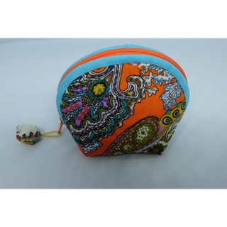 Handmade:: กระเป๋าใส่เหรียญ บุผ้า มีซิบ มีก้นกระเป๋า