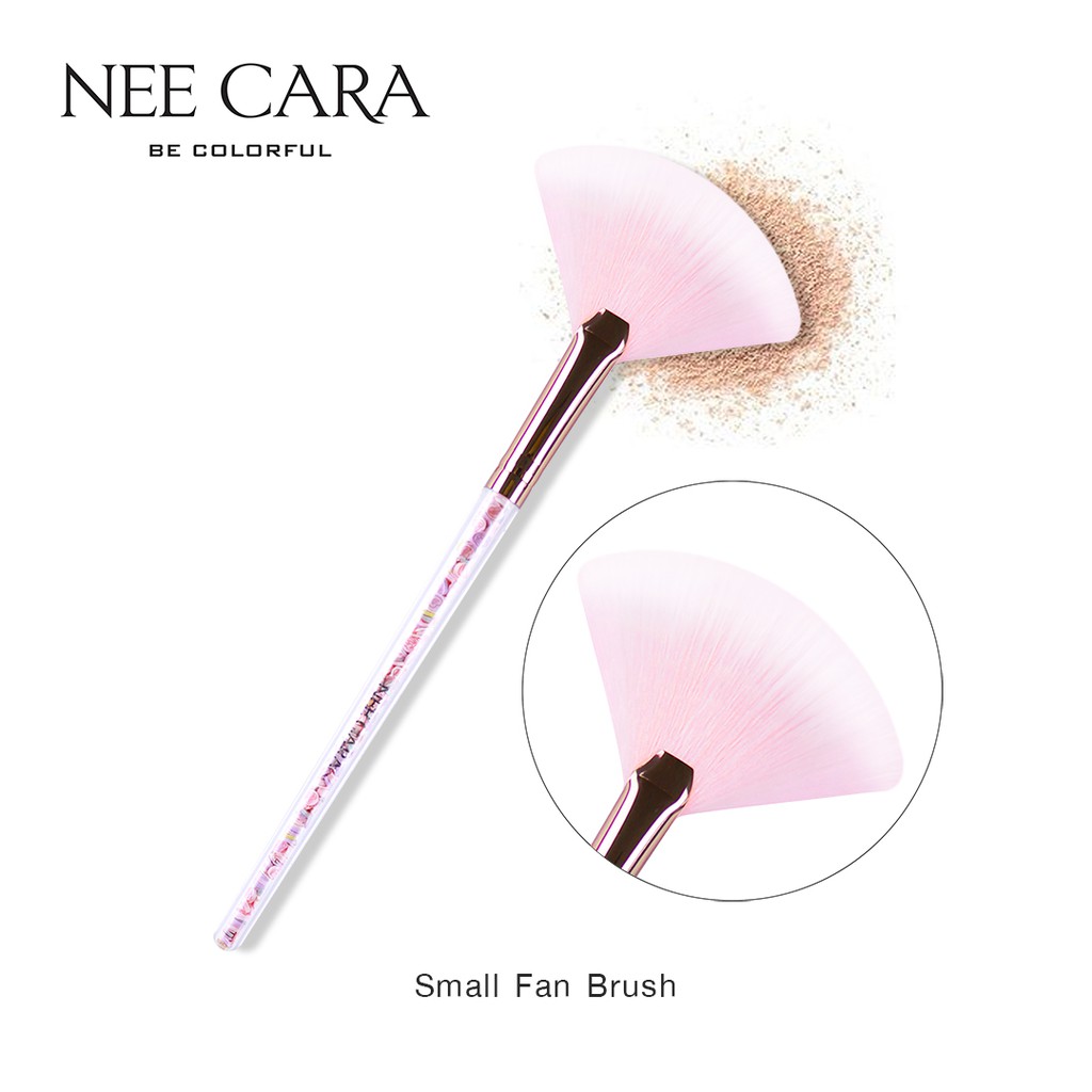 NEE CARA นีคาร่า แปรงแต่งหน้า แปรงปัดแป้ง N910 HEART BRUSH SMALL FAN BRUSH