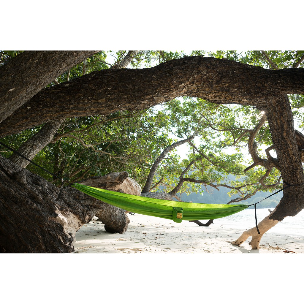 เปลสำหรับเดินป่า Mikk ผ้าไนลอน Ripstop สัมผัสนุ่ม พร้อมสายคล้องแบบแบนและคาราบิเนอร์ - รูปที่ 6