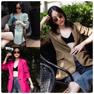 vshop #สูทเกาหลี #blazer #oversize #สูททำงาน #ผ้าคลุม #สูทOversize