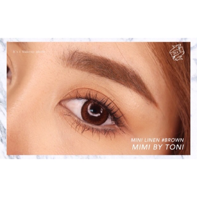 คอนแทคเลนส์ Mimi By Toni : Mini Linen Brown (dia. 14.2) ขนาดเท่าตา8