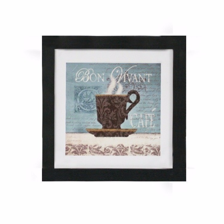 TSF กรอบรูป FRAME06 BON VIVANT CAFE' 20x20 cm (สีดำ)