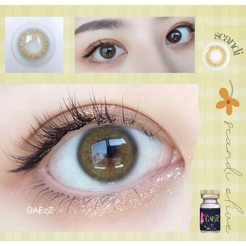 คอนแทคเลนส์ Scandi Olive - Gaezz Secret สีเขียวมะกอกขนาดมินิ มีสายตาถึง -10.00 - รูปที่ 2