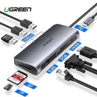 Ugreen อะแดปเตอร์แปลงสายเคเบิ้ล  Usb Hub C เป็น Multi Usb 3 . 0 Hdmi