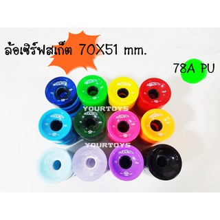 PU 78A  ล้อเซิร์ฟสเก็ต ขนาด 70x51mm. สำหรับ surfskate longboard skateboard