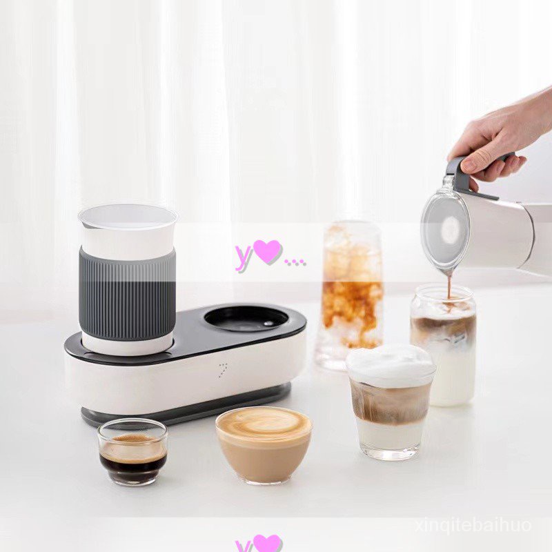 เครื่องชงกาแฟในครัวเรือนผงกาแฟ moka pot เครื่องตีฟองนม all-in-one เครื่องอิตาเลี่ยนไฟฟ้า moka pot สามารถชงกาแฟได้ 5 ชนิด