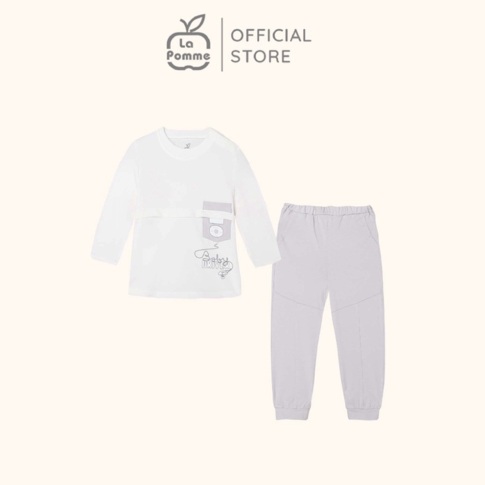 SL217 La Pomme local melody ชุดแขนยาวทําจากผ้าฝ้ายไม้ไผ่