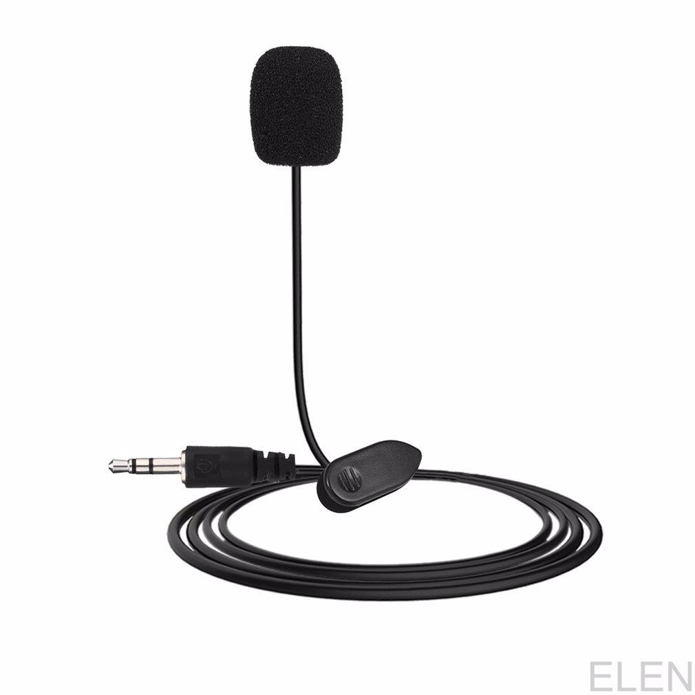 New 3 5mm Mini Studio Speech Mic Microphone with Clip for PC Desktop Notebook ELEN