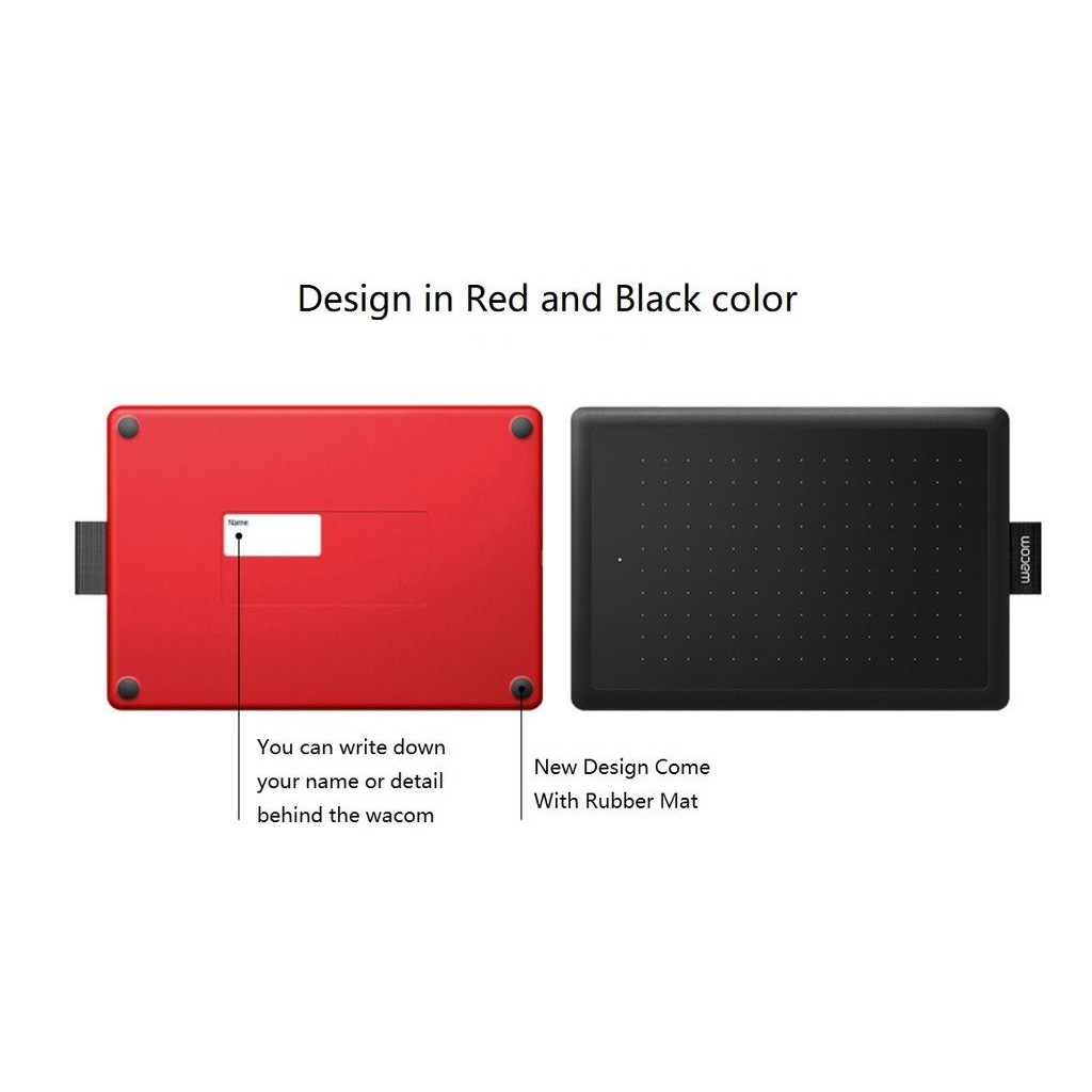 ONE BY WACOM SMALL 6" #CTL-472/K0-CX (RED/BLACK) SIZE S - เมาส์ปากกา ขนาด 6 นิ้ว