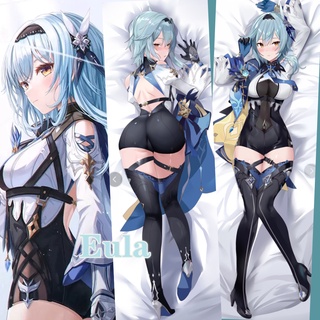 60x180 ซม. เกม Genshin Impact Eula คอสเพลย์ Dakimakura ปลอกหมอนกอดร่างกายปลอกหมอน Otaku ปลอกหมอนอิงร่างกาย Prop