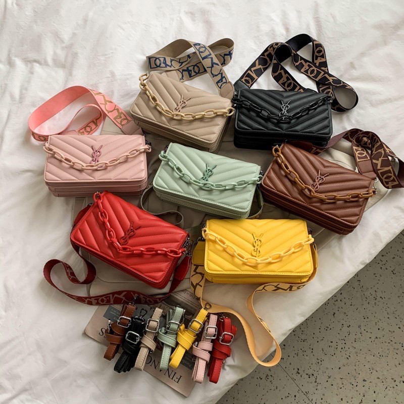 ฟรี สายรัด 3 ตัว 3 ห้อง ✨กระเป๋าสะพายข้างผู้หญิง HANDBAG สําหรับ WEDDINGS LB- 177