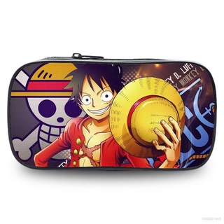 Ellen ONE PIECE กระเป๋าดินสอ ลายลิง สําหรับเด็ก กระเป๋าเครื่องเขียน กระเป๋าปากกา ลายการ์ตูนลูฟี่ จุของได้เยอะ สําหรับเด็กนักเรียนผู้ชาย