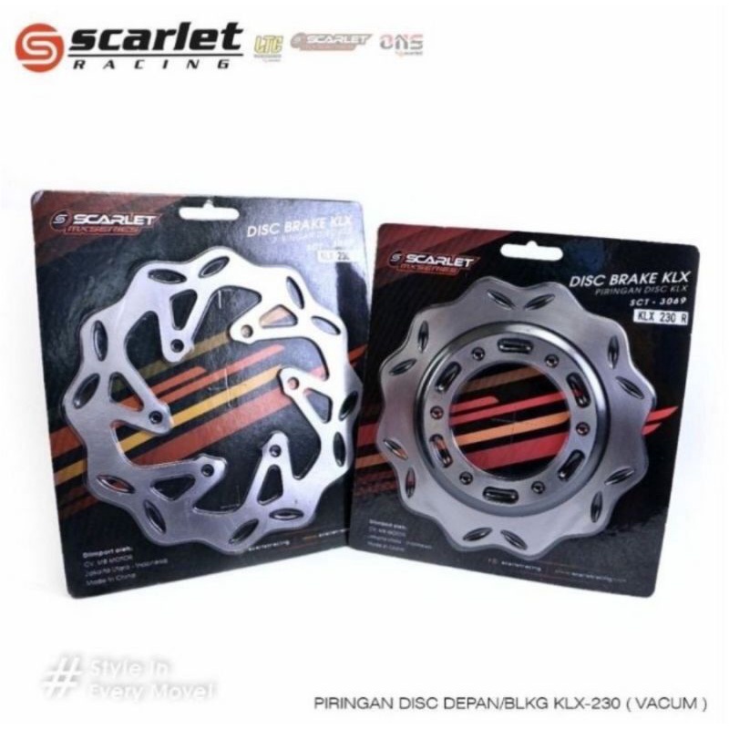 ชุดดิสหน้า/หลัง SCARLET RACING klx 230 ของแท้