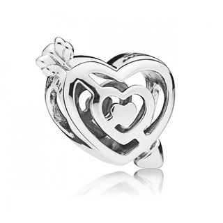 [พร้อมส่ง สินค้าแท้ 💯] Pandora Openwork Heart Labyrinth &amp; Arrow Charm