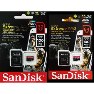 Sandisk MicroSD ExtremePro 32GB-256GB 100-170MB/s ประกันSynnex LT