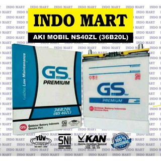 (GS NS40ZL) AKI MOBIL NS40ZL 36B20L AGYA AYLA JAZZ FREED CITY BRIO MOBILIO ERTIGA KARIMUN PREMIUM ORIGINAL