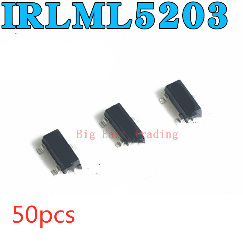 50PCS IRLML5203TRPBF IRLML5203 SOT-23 รับประกันคุณภาพ