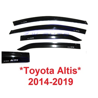 สีดำ กันสาดประตู Toyota Corolla Altis Sedan 2014 - 2019 รถยนต์ โตโยต้า โคโรล่า อัลติส กันลม กันสาดรถยนต์ Windshield