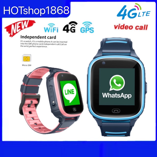 MK นาฬิกาเด็ก kids smart watch A60 4G โทรศัพท์กันน้ำ Wifi อินเทอร์เน็ตวิดีโอโทรดู watch ภาษาไทย Android &amp; ios